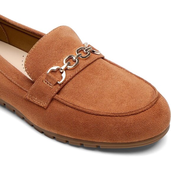 Dream Pairs Women Brown-suede Faux Leather Lightweight Arch Support Slip On Flat - Picture 8 of 9